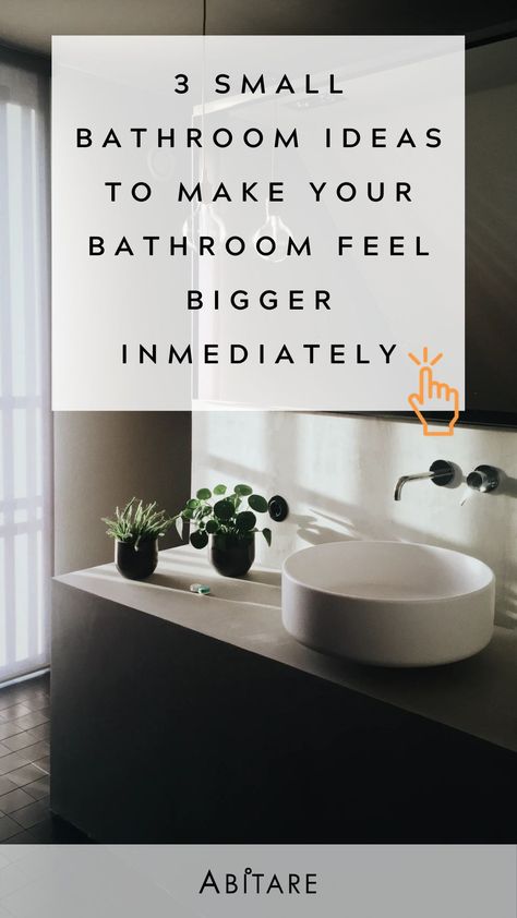 Small Bathroom With Large Tiles, Big Mirror Small Bathroom, Large Mirror In Small Bathroom, Small Statement Bathroom, Small Bathroom Big Mirror, Make A Small Bathroom Look Larger, Ensuite Bathroom Ideas Small Colour, How To Make A Bathroom Look Bigger, How To Make A Small Bathroom Look Bigger