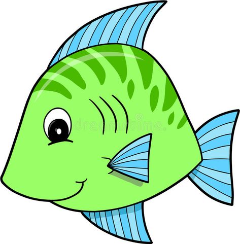 Cute Green Fish. Vector Illustration , #AFFILIATE, #Green, #Cute, #Fish, #Illustration, #Vector #ad Fish Clip Art, Embroidery Fish, Fish Printables, Preschool Fine Motor Activities, Elephant Coloring Page, Fish Clipart, Green Fish, Birthday Illustration, Cartoon Fish