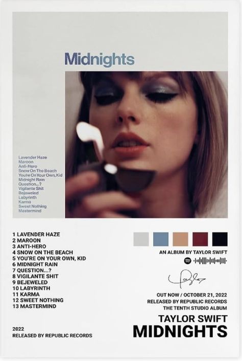 Taylor Swift Midnights Album Cover, Midnights Taylor Swift Poster, Taylor Swift Album Poster, Midnights Album Cover, Taylor Poster, Midnight Song, Taylor Swift Cd, Wall Art Funky, Midnights Album