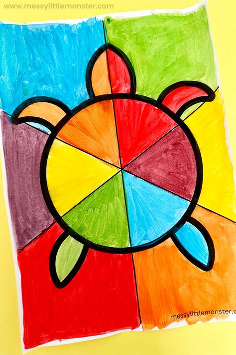 How to make a color wheel using a color wheel template Elementary Color Wheel, Color Wheel Simple, Colour Wheel Art Ideas, Colour Wheel Drawing Ideas, Primary Colours Art Ideas Pictures, Creative Color Wheel Ideas Unique, Creative Color Wheel Projects, Color Wheel Template, Make A Color Wheel