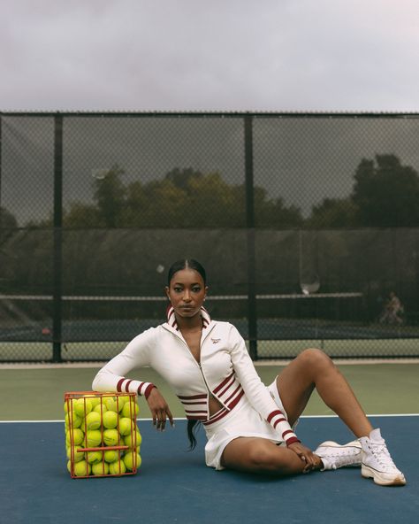 Tennis Black Girl Tennis Outfit Tennis Skirt Reebok Forever 21 Wilson Court Ponytail Protective Style Athlete Tennis Player Converse Naomi Osaka Coco Gauff Serena Williams Venus Williams tennis barbie borg ideas Vintage Tennis Photos, Strings Photoshoot, Tennis Inspo Pics, Tennis Aesthetic Photoshoot, Vintage Tennis Photoshoot, Tenniscore Outfit, Country Club Photoshoot, Vintage Tennis Aesthetic, Tennis Portraits