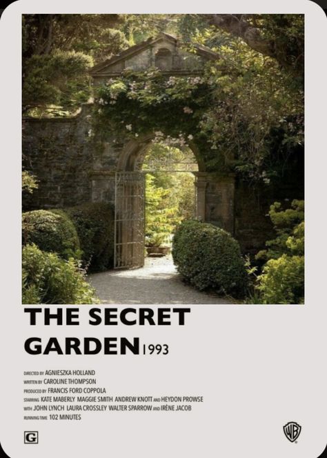 The Secret Garden Poster, The Secret Garden Aesthetic Movie, Academia Movies, The Secret Garden 1993, Kate Maberly, Posters Minimalist, Polaroid Posters, Fall Festivities, Aesthetic Cottagecore