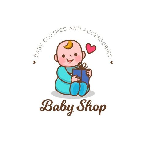 Detailed baby shop logo Free Vector | Free Vector #Freepik #freevector #logo #business #baby #line Baby Shop Logo, Baby Boutique Logo, Baby Logo Design, Logo Baby, Business Baby, Baby Logo, Shop Logo Design, Best Baby Gifts, Elephant Logo