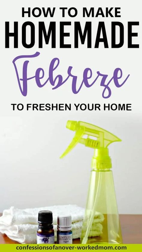 Diy Fabreeze, Clean Aesthetic Bedroom, Febreeze Diy, Febreze Recipe, Febreze Spray, Diy Febreze, Homemade Febreze, Essential Oils For Cleaning, Cleaning With Essential Oils