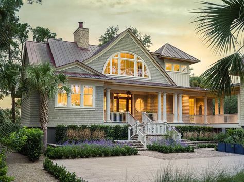 A beautiful coastal style home on Kiawah Island that inspires tranquility Coastal Style Home, Kiawah Island South Carolina, Island Beach House, South Carolina Homes, Kiawah Island, Private Island, Architecture Plan, Outdoor Fireplace, Coastal Style