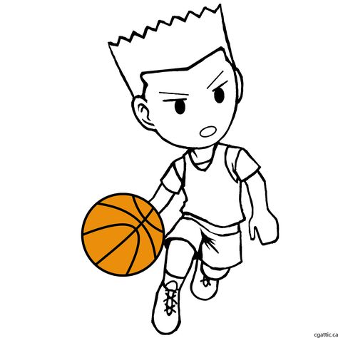 Cartoon basketball Player step 2: use the sketch lines to create a good and clean line drawing. Playing Basketball Drawing, Basketball Player Drawing, Cartoon Basketball, Basketball Drawings, Sports Drawings, Basketball Anime, Art Sport, Ball Drawing, Boy Drawing