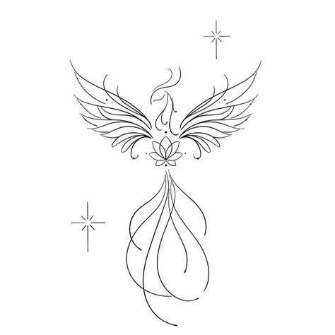 Be The Exception Tattoo, Minimalist Phoenix Tattoo Feminine, Dainty Phoenix Tattoo, Phoenix Outline Tattoo, Phonex Tattoo Woman, Phoenix And Lotus Tattoo, Phoenix Tattoo Feminine Small For Women, Phoenix Line Tattoo, Phoenix Tattoo Minimalist