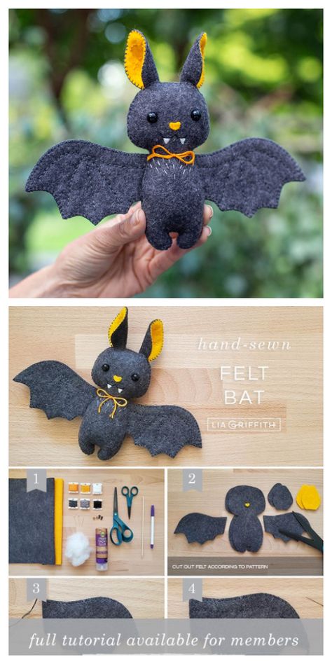 DIY Fabric Bat Plush Free Sewing Patterns | Fabric Art DIY Stellaluna Costume Diy, Diy Bat Stuffed Animal, Free Bat Pattern Sewing, Free Sewing Animal Patterns, Halloween Stuffed Animals Diy, 2023 Sewing Projects, Sewing Patterns Halloween, Free Stuffie Sewing Patterns, Halloween Plush Pattern