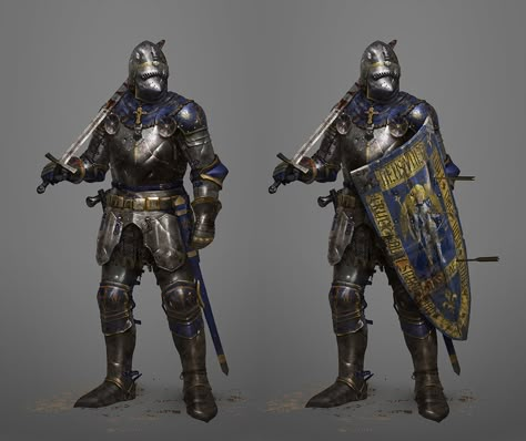 ArtStation - The Hundred Years' War, Julian Wicik Medieval Drawings, Medieval Armour, Medieval Knights, Historical Armor, Fantasy Sci Fi, Knight Art, Knight Armor, Medieval Period, Medieval Armor