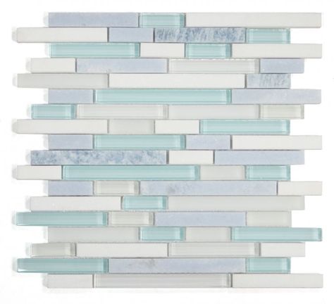 Linear Crystal Ocean 11.75 x 11.75 Beach Kitchen Ideas Coastal Colors, Rustic Coastal Kitchen, Beach Tile, Bathroom Tiles Combination, Beach Rooms, Florida Kitchen, Thassos Marble, Coastal Paint, Oceans 11