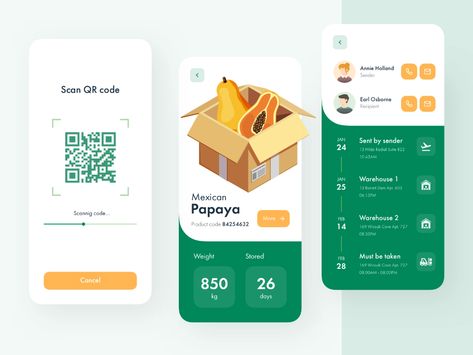 Inventory Management App by Cleveroad on Dribbble App Png, Ui Design Mobile, Warehouse Management, Apps Design, Ux Mobile, Ios App Development, Delivery App, Inventory Management, App Interface