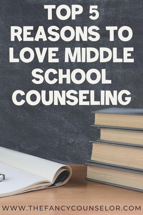 Are you a new middle school counselor? A school counseling student thinking about what level might be best for you? Or maybe you're a seasoned vet beginning to feel a little burnt out? Read on for the top 5 reasons to fall in love with middle school counseling! School Counselor Middle School, Middle School Counselor Must Haves, Middle School Counselor Office, Middle School Counseling Office, Middle School Counseling Lessons, Middle School Drama, Middle School Counselor, Counseling Quotes, School Counseling Office