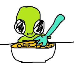 Aliens Guy, Eating Cereal, Alien Drawings, Goofy Drawing, Aliens Funny, Cute Alien, Little Doodles, Funny Doodles, Silly Images