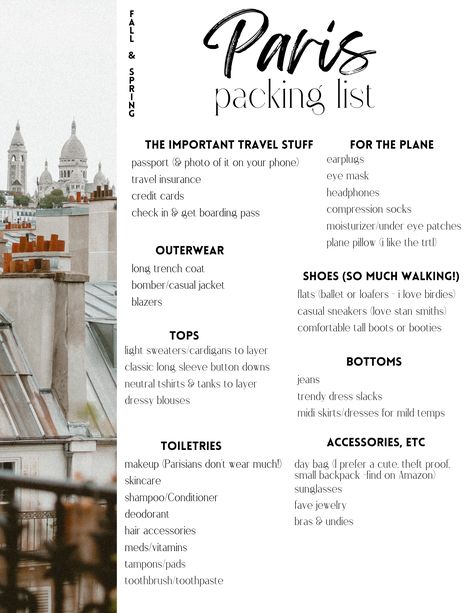 Packing List For Paris For Every Season – Packing List For France In Fall, Packing List For Paris In Fall, Paris Checklist Packing Lists, Spring Outfits Paris 2023, Packing For Paris In November, Paris Travel Tips Packing Lists, Packing For A Trip To Europe, Outfit Ideas Europe Fall, France Holiday Outfits