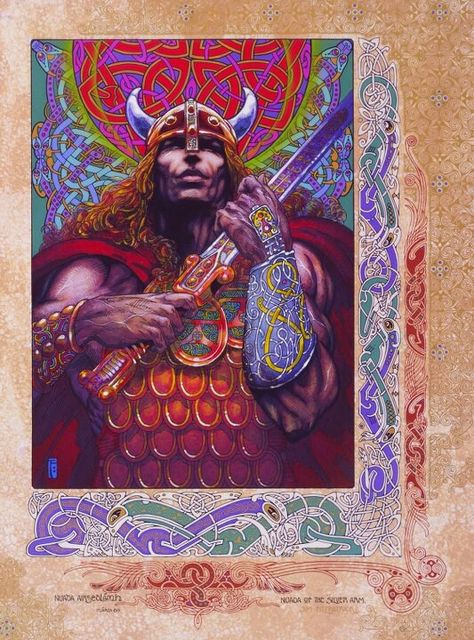 By Irish artist Jim Fitzpatrick. Jim Fitzpatrick, Celtic Artwork, Celtic Myth, Celtic Warrior, Celtic Gods, Celtic Warriors, Ancient Celts, Pagan Art, Celtic Design