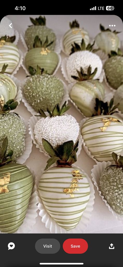 Sage Green Strawberries, Sage Green Chocolate Strawberries, Sage Green Desserts, Tinkerbell Quince, Sage Birthday Party, Sage Green Dessert Table, Birthday Ideas Decor, 13 Birthday Ideas, Sage Green Birthday Party