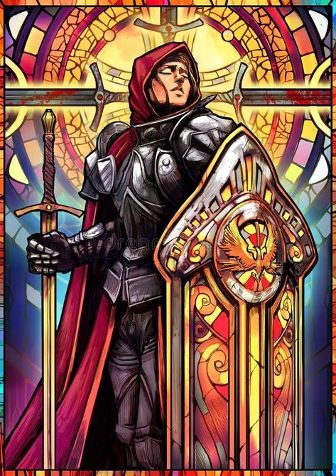 Tower Shield, Glass Shield, Stained Glass, Tower, Comic Book Cover, Stain, Glass, Color, Art