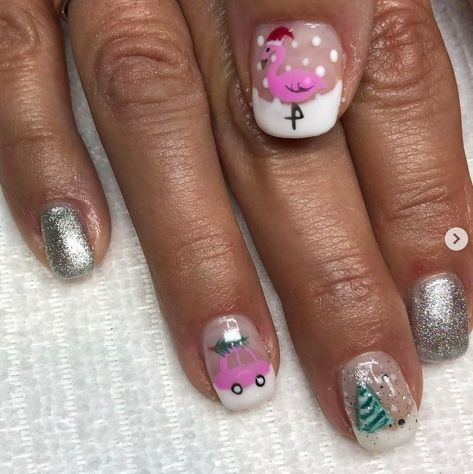 Snow Nail Designs, January Gel Nails, Starfish Nails, Snow Nails, Snowman Nails, Bright Red Nails, Christmas Beach, Nail Tape, Plaid Nails