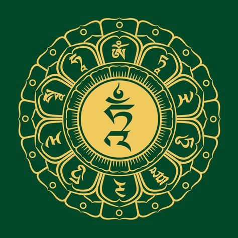 Green Tara Tattoo Designs, Tattoo Karma, Tara Mantra, Green Tara Mantra, Elite Logo, Healing Images, Sacred Tattoo, Buddhist Mantra, God Artwork