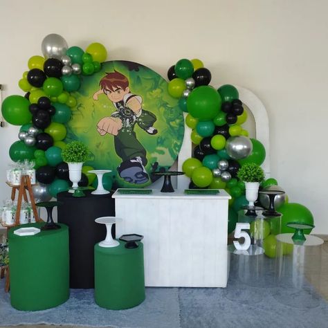 Ben 10 Birthday Party, Ben 10 Birthday, Ben Ten, 10th Birthday Parties, 10th Birthday, Ben 10, Birthday Party Decorations, Naruto, Party Decorations