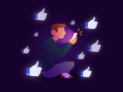 A person addicted to social media by Laura Alcocer Addicted To Social Media, Social Media Signs, Man Vector, Flat Design Illustration, Isometric Design, Cute Shark, Man Sitting, Social Sites, Cartoon Man