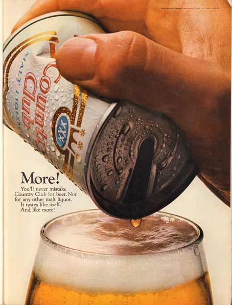 Vintage Country Club, Beer Advertisement, Malt Liquor, Hotel Ads, Beer Advertising, Beer Prints, Beer Ad, Cave Art, Man Cave Art