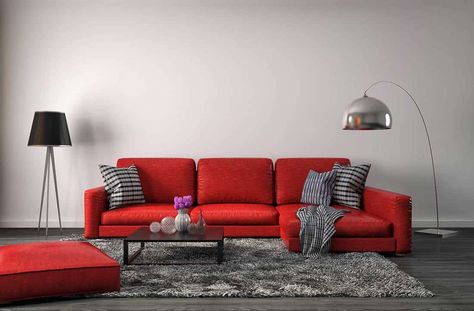 Red Sofa Living, Red Sofa Living Room, Red Couch Living Room, Star Wars Bb8, Red Couch, Green Couch, Living Room Red, Red Sofa, Grey Flooring