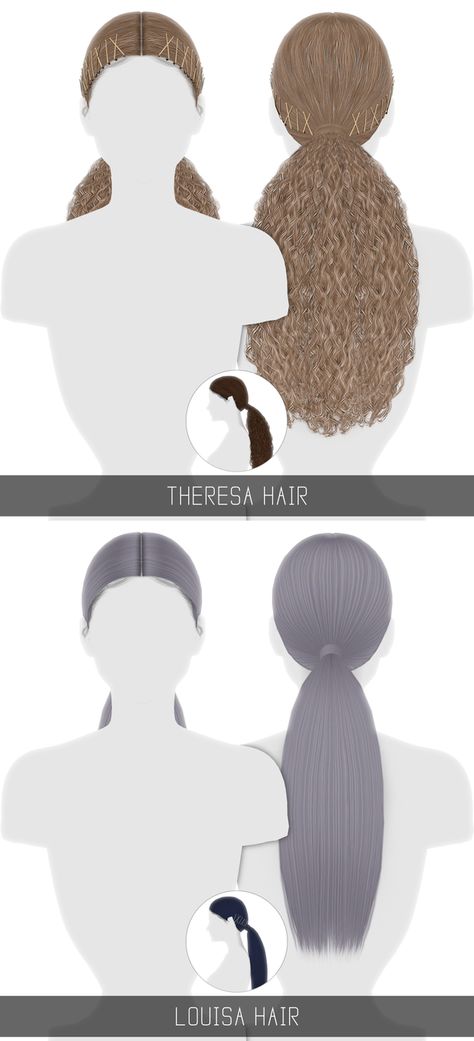 THERESA & LOUISA HAIRS + TODDLER & CHILD | Simpliciaty no Patreon Sims 4 Children, Toddler Hairstyles Girl, Sims 4 Toddler, Sims 4 Cc Furniture, Sims Hair, Sims 4 Collections, Sims 4 Clothing, Toddler Hair, Sims 4 Cc