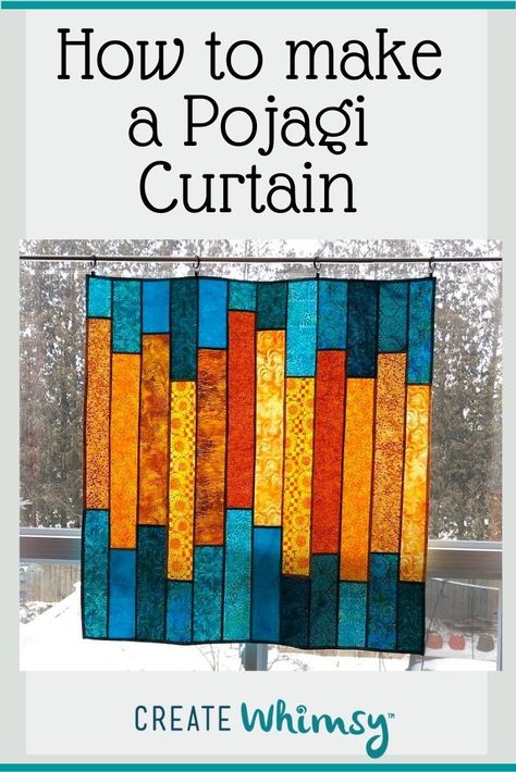 How to Make a Pojagi Curtain - Create Whimsy Pojagi Patchwork, Recycled Fabric Art, Korean Crafts, Quilted Curtains, Patchwork Curtains, Diy Curtains, Korean Traditional, Quilted Wall Hangings, Quilting Tips