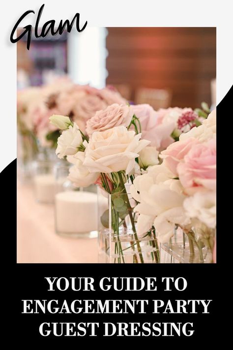 An engagement party being held as a backyard celebration is often laid back, while an event at an indoor venue might require a more polished ensemble. Here is a guide to engagement party attire, complete with outfit options for every situation. #engagementparty #dresscode #weddingguest #weddingattire What To Wear To An Engagement Party, Engagement Party Outfit Guest, Engagement Party Guest, Engagement Party Attire, Backyard Engagement Parties, Engagement Party Outfit, Backyard Celebration, Engagement Party Dresses, Outfit Options