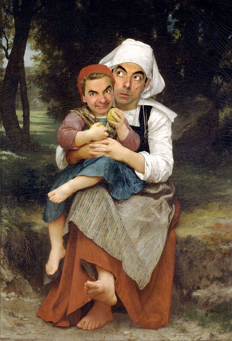 Mr. Bean Inserted Into Historical Portraits By Caricature Artist | Bored Panda Pike Art, Mr Bean Funny, Hans Holbein The Younger, Rowan Atkinson, Hans Holbein, Famous Portraits, William Adolphe Bouguereau, John Malkovich, Caricature Artist