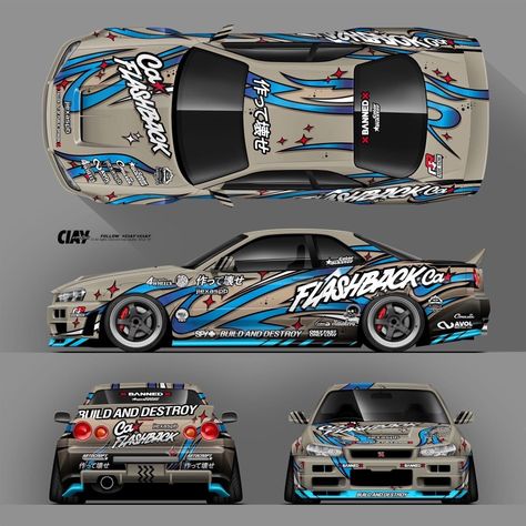 Wrapping Car, Kereta Sport, Gtr Car, Car Sticker Design, Custom Cars Paint, Skyline R34, Best Jdm Cars, Racing Car Design, Car Wrap Design