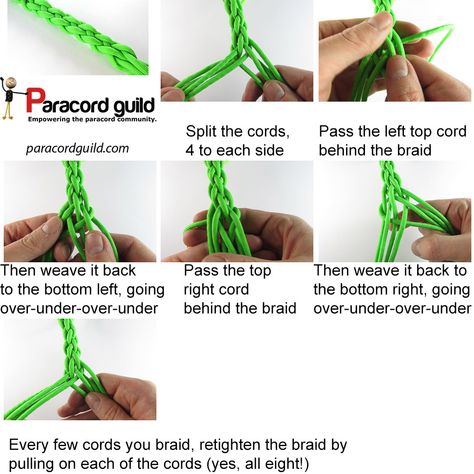 See how to braid 8 strands using this tutorial. 8 Strand Braid Tutorial, Cobra Weave Paracord, Braided Dog Leash, Horse Tack Diy, Paracord Necklace, Cobra Weave, Horse Braiding, Paracord Dog Leash, Paracord Braids