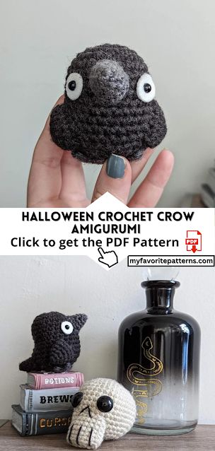 Click the link here to get a PDF pattern Halloween Crochet Crow Amigurumi PDF Pattern Halloween is a time when creativity and imagination run wild, and what better way to celebrate this spooky season than by crafting your very own Halloween-themed decorations? If you’re a crochet enthusiast, you’re in for a treat. In this article, […] Crow Amigurumi, Halloween Themes Decorations, Christmas Crochet Pattern, Japanese Crochet, Whimsical Halloween, Clear Images, Halloween Crochet, Halloween Season, Crochet Techniques