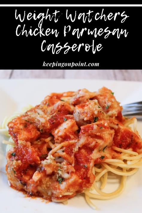 Chicken Parmesan Casserole Weight Watchers Chicken Parmesan, Weight Watchers Casserole, Weight Watchers Meals Dinner, Parmesan Casserole, Weight Watchers Meal Plans, Chicken Parmesan Casserole, Weight Watchers Recipes Desserts, Weight Watchers Chicken, Weight Watcher Dinners