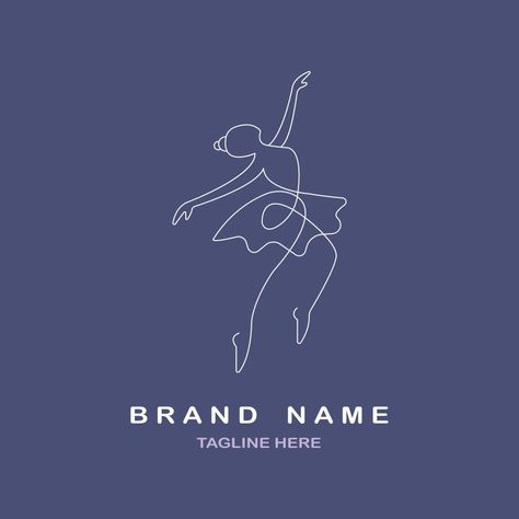 line drawing ballerina in ballet motion dance style logo template design vector for brand or company and other Ballet Logo Design, Drawing Ballerina, Dance Vector, Ballet Recital, Art Cafe, Dance Style, Graduation Project, Dance Recital, Dance Company