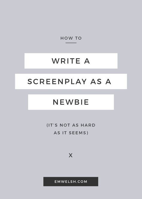 Write a Screenplay as a complete beginner | Even without a fancy software you can write your very first screenplay using these tips! | new screenwriting | newbie screenwriter | beginning screenwriter | first screenplay | screenwriting tips Screen Play Writing, Screenwriting Aesthetic, Writing A Movie Script, Write A Screenplay, Screen Writing, Tv Writing, Screenwriting Tips, Screenplay Writing, Movie Production