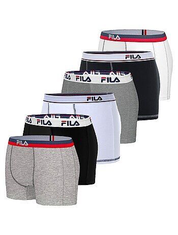 Pack Surprise de 6 Boxers coton homme Fila - Fila - noir - Taille XL - Découvre le pack surprise de 6 Boxers Fila Coton pour homme. Ce pack de sous vêtement est crée avec une sélection aléatoire de boxers disponibles dans notre dépôt.*La photo est non contractuelle. Sélection alétatoire parmi les stocks disponibleModèle : Aléatoire