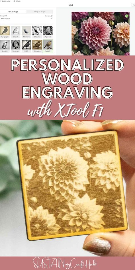 Learn all about engraving wood with the XTool F1 for the perfect way to personalize your crafts with precision and creativity. #sustainmycrafthabit #woodengraving #xtoolf1 #laserengraving Xtool F1 Projects, Xtool F1, Engraving Wood, Pumpkin Ornaments, Laser Projects, Gorilla Glue, Wood Pumpkins, Clear Glue, Slate Coasters