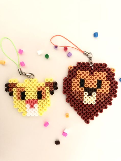 Disney Hamma Beads Ideas, Lion Perler Beads, Hama Beads Disney, Melt Beads Patterns, Hamma Beads Ideas, Easy Perler Bead Patterns, Piskel Art, Melty Bead Patterns, Easy Perler Beads Ideas