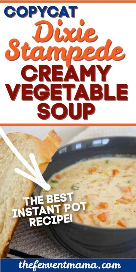 Dixie Stampede Creamy Vegetable Soup Recipe, Stampede Creamy Vegetable Soup, Dixie Stampede Creamy Vegetable Soup, Dixie Stampede Soup, Stampede Soup, Best Vegetable Soup Recipe, Vegetable Soup Crock Pot, Creamy Vegetable Soup, Dixie Stampede