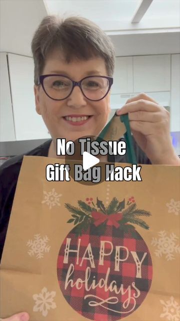 This Old Baker on Instagram: "Gift Bag Hack. No tissue paper needed!!! #Hack #FYP #Wrapping #Gifts #ChristmasGifts #GiftBags #MomHacks #ChristmasHacks" Gift Bag Hacks No Tissue Paper, Gift Bag No Tissue Paper, Gift Bag Hack, Tissue Box Hacks, Gift Wrap Storage, Wrapping Techniques, Gift Wrapping Techniques, In Gif, Christmas Hacks