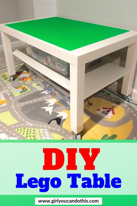 Check out this super easy DIY Lego Table that YOU CAN CREATE with these simple steps! #girlyoucandothis #girlyoucanmakethis #diy #diylegotable #legos #lego #kids #parenting #organization #organize #nomoremess #organizethemadness #tutorial #toys #kidtoys #diyhelp #diymom #howto Shop Here: https://liketk.it/3ZLq6 Kids Lego Table, Lego Tables, Diy Lego Table, Lego Table Diy, Ikea Lack Coffee Table, Lack Coffee Table, Kid Diy, Lego Organization, Coffee Desk