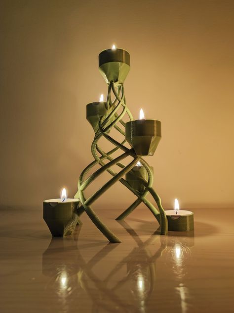 3d Printed Centerpiece, 3d Printing Ideas For Christmas, 3d Print Wedding Decor, 3d Printing Christmas Ideas, 3d Printed Candle Holder, Free Stl Files 3d Printer, 3d Printer Stl Files, Christmas Dinners, Christmas Tree Candle Holder