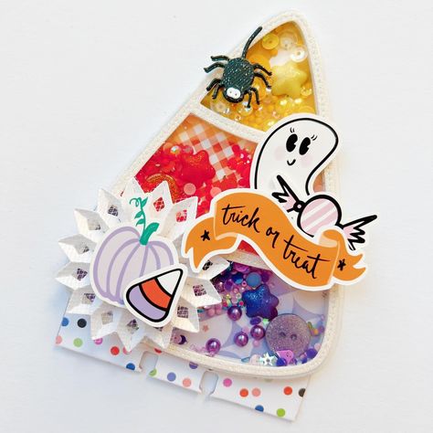 Michelle (@paperdreamsandthings) • Instagram photos and videos Set Ideas, Candy Corn, Mini Album, Orange And Purple, Yellow Orange, Trick Or Treat, Mini Albums, Embellishments, Candy