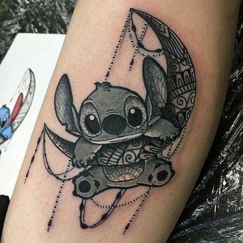 Stitch Tattoo Ideas, Disney Stitch Tattoo, Lilo And Stitch Tattoo, Ohana Tattoo, Stitch Tattoo, Disney Tattoo, Bff Tattoos, Butterfly Tattoos, Sister Tattoos