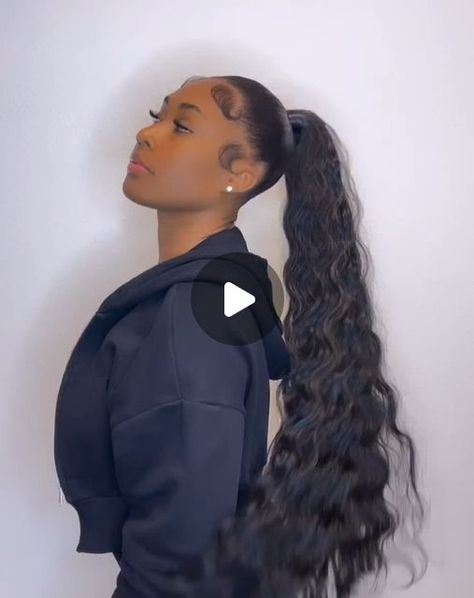 💯Raw Human Hair Vendor on Instagram: "High curly ponytail sleeking who loves?🔥Follow @elfinhair_beauty for more inspiration~  🛒Choose your favorite bundles on our bio website 💸Use coupon code: “VV10”  Other offers: 🔥Orders get FREE $39.9 hot comb 🔥Free 24hrs worldwide shipping 🔥Pay later with PayPal Klarna . . . . . . . . #messybun #naturalhair #hairjourney #hairstyles #hairtutorials #explorepage #satisfyingvideos #blackgirlmagic #spacebuns #topbun #ponytail#highponytail #ponytailhair #hairextensions#rawhair #blackgirlhairstyles #easyhairstyles #melaninpoppin #curlyhairstyles #hairtransformation #softhair #arroganttae #topknot #tiktokviral #blackgirlsrock #curlyhair" Slick Ponytail Weave Curly Hair, Mid Curly Ponytail, Wavy Ponytail Black Women, Wavy Hair Ponytail, Curly Ponytail Weave, High Curly Ponytail, Hot Comb, Slick Ponytail, Curled Ponytail