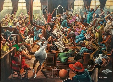 Black Gospel Art, Ernie Barnes Paintings, Ernie Barnes, Arte Jazz, Art Noir, Jazz Art, Black Art Painting, Afrocentric Art, Black Artwork