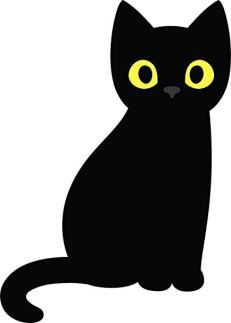 Skeleton Cute, Black Cat Pictures, Schrodinger's Cat, Cartoon Black Cat, Black Cat Drawing, Black Cat Illustration, Clip Art Design, Halloween Clip Art, Halloween Kitty