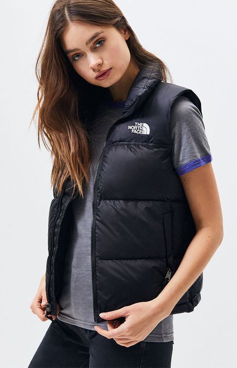 The North Face Womens Black 1996 Retro Nuptse Vest North Face Nuptse Vest, Nuptse Vest, The North Face Vest, The North Face 1996 Retro Nuptse, The North Face 1996, Puffer Vests, Fall Winter Essentials, North Face Nuptse, North Face Vest